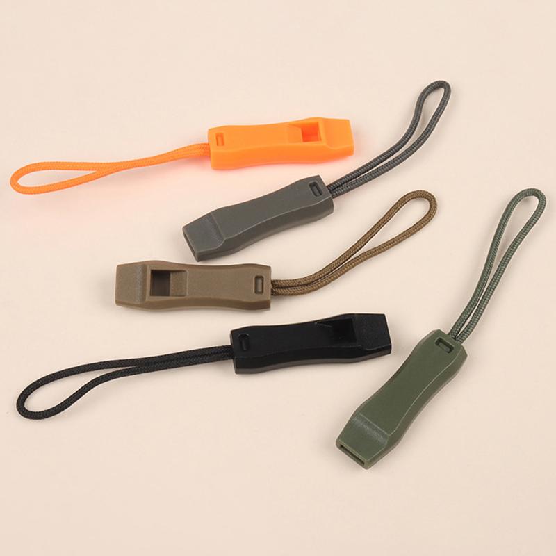 5Pcs Multifunction Whistle Emergency Whistle Sports Match Whistle Double Pipe Dual Band With Tail Rope Outdoor Camping Hiking