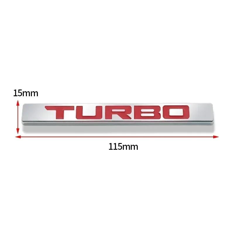 3D Metal TURBO Letters Rear Boot Trunk Emblem Badge Sticker Decals For F111 Civic Accord CR-V XR-V Fit Car Styling Accessories 111f