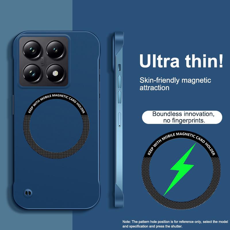 Ultra-thin Anti-fingerprint Borderiess For MagSafe Charge Case For Xiaomi 17 Ultra 15 14 13 12 T/Pro 5G PC Shockproof Hard Cover