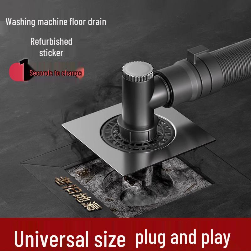 Three-Way Anti-Odor Drain Connector for Washing Machine & Dryer