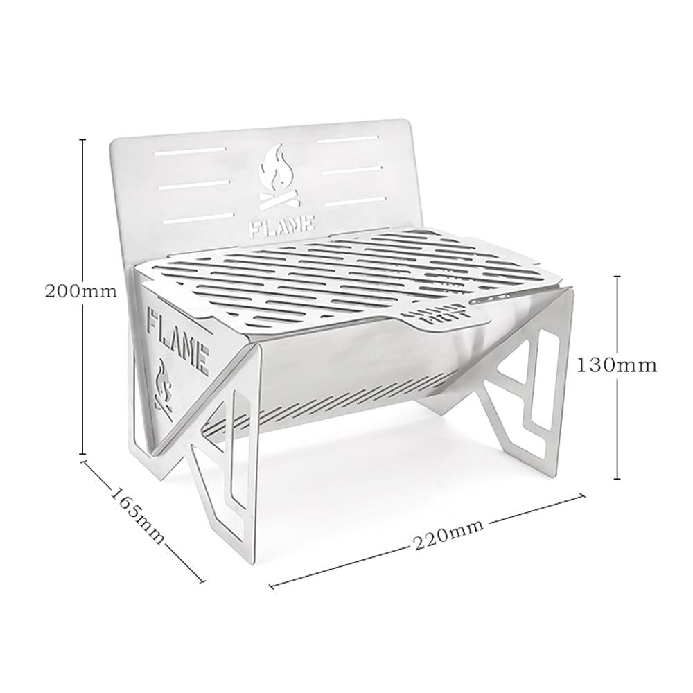Outdoor Camping Detachable Stoves Portable Stainless Steel Furnace Multifunctional Picnic BBQ Cooking Accessory