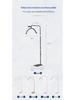 24" U-Shaped LED Beauty Lamp with Floor Stand for Nail, Tattoo, and Eyebrow Art.