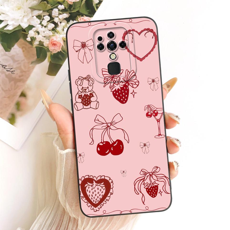 

For Tecno Camon 16 CE7 16 Pro 16 Premier CE9 Phone Case Bow Pattern Flower Butterfly Girly Back Cover Silicone Soft Casing Tecno Camon 16 16Pro