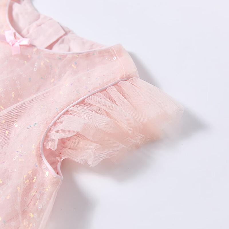 Girls' Sequin Mesh Patchwork Princess Dress