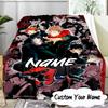 Custom Name Light Darkness Jujutsu Blanket  Ideal Bedding Blanket Perfect for Travel, Camping, Living Rooms, Offices, Sofas, Fan Christmas gift