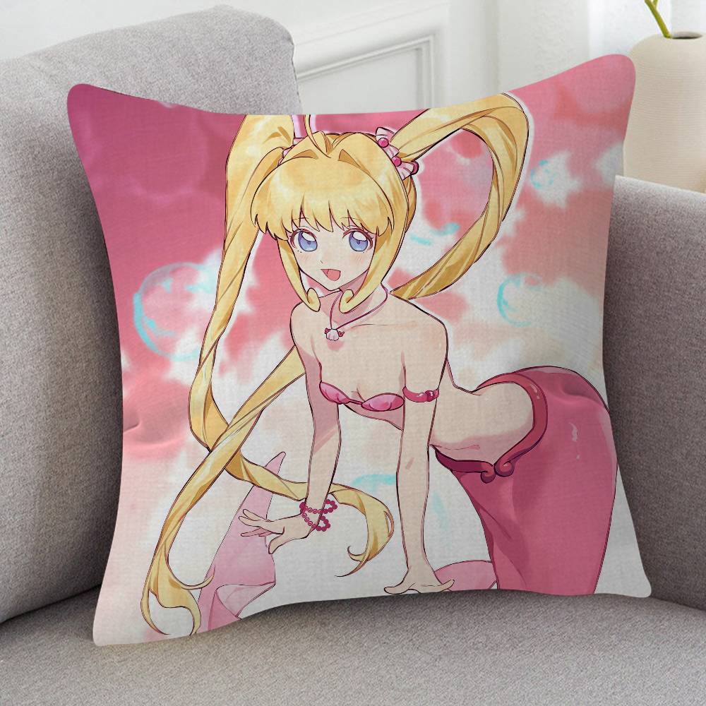 Anime Mermaid Melody Pichi Pichi Pitch Pillow Case Soft Double Sided Print Sofa Cushion Cover Throw Pillow Covers