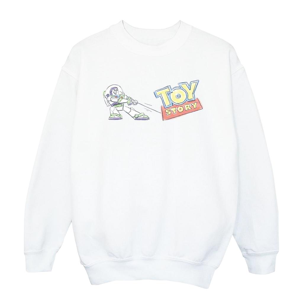 Disney Mädchen Toy Story Buzz Pulling Logo Sweatshirt