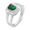 Silver Ring with Nano Emerald 1.067ct, Item Weight 4.58 Gr (2197416)