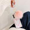 Colorful Heart Purikura Photo Frame Beads Bracelet Plush Pendant Phone Case For Samsung Galaxy Z Fold 3 Hard Transparent Cover
