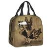 Kawaii German Shepherd Dog Lunch Box for Women Pet Lover Owner Thermal Cooler Food Insulated Lunch Bag School Children Student