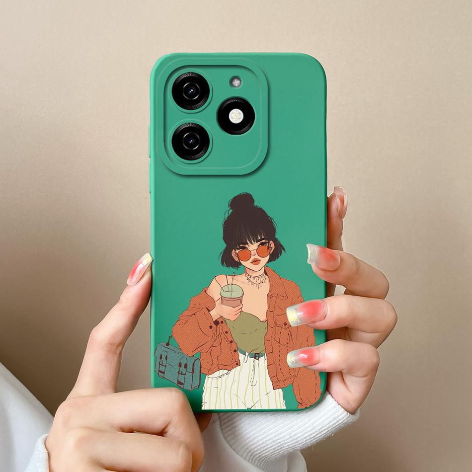 Dinosaur Case For infinix Smart 8 Pro Plus Soft Back Cover Comfortable Liquid Silicone High Quality Phone Housing For Smart8 HD