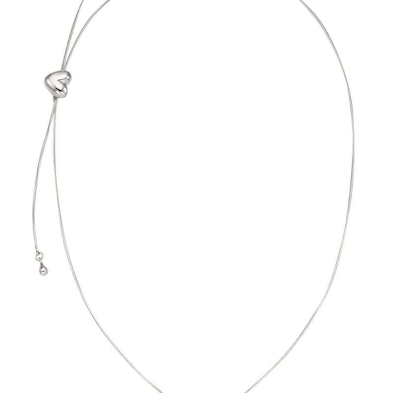 eenie beenie twin heart slide long necklace