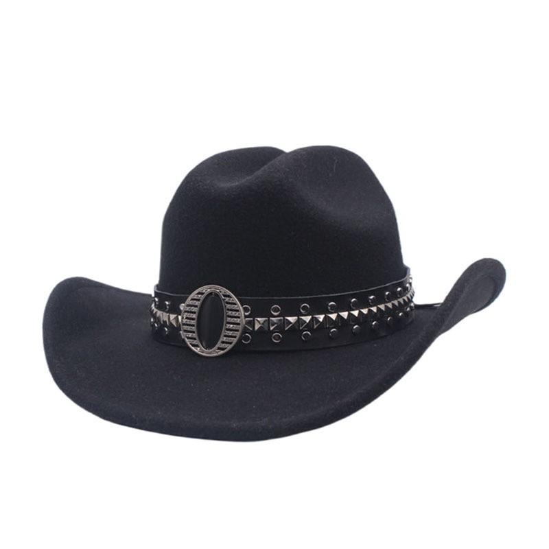 Autumn and winter European, American and western cowboy hats fashion woolen jazz hats men's and women's British fedora hats