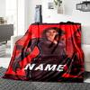 Custom Name Captain America's patriotic shield. blanket for Couch & Bed, Plush Cozy Fuzzy Blanket Super Soft & Warm Blankets for Fall and Winter. 0908