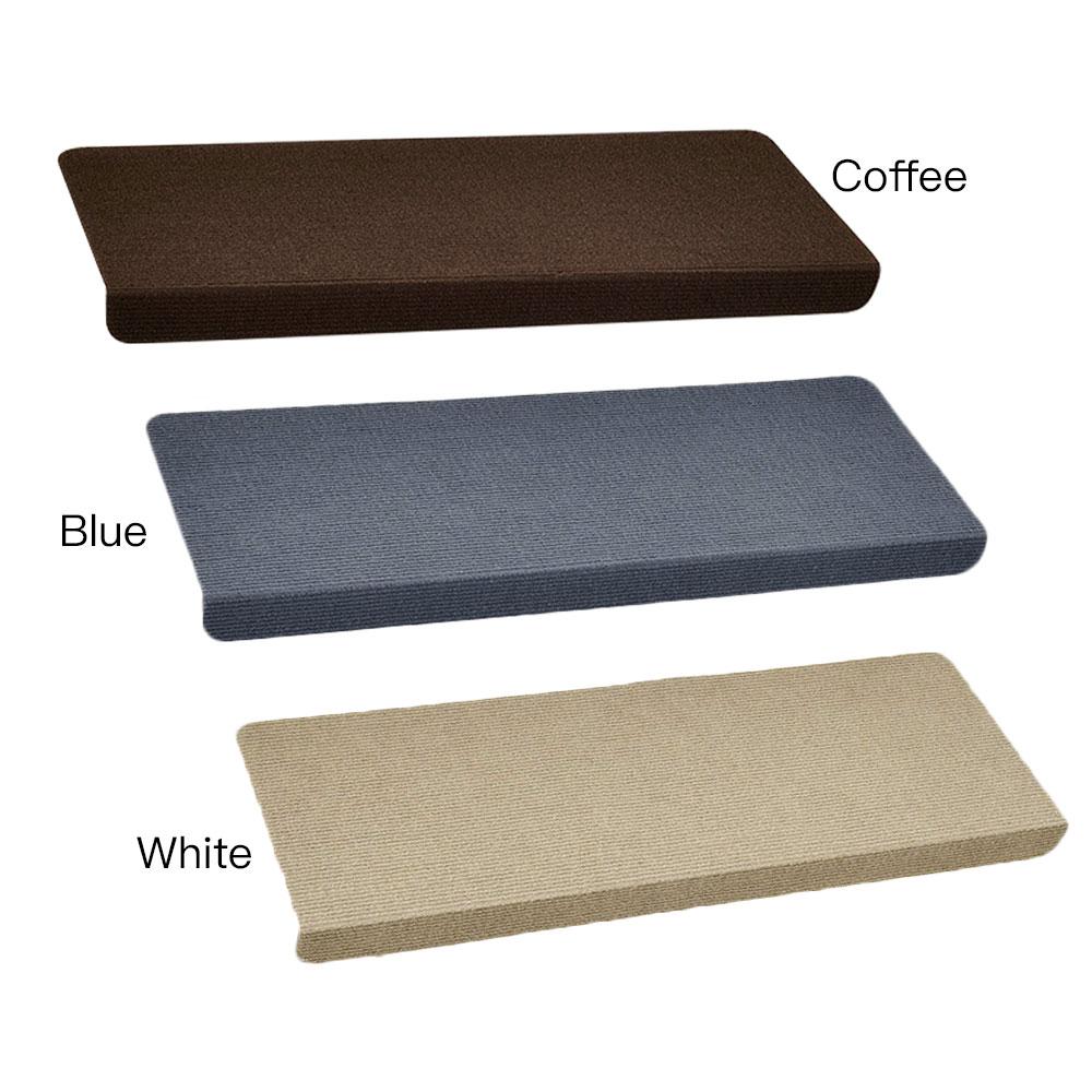 Stair Treads Anti Slip Carpet Mat Self Adhesive Multipurpose Stair Mat for Wooden Steps 9.44x25.19in Coffee