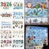 Xmas Tree Bell Christmas Static Sticker Cartoon Santa Window Stickers  New Year Celebration