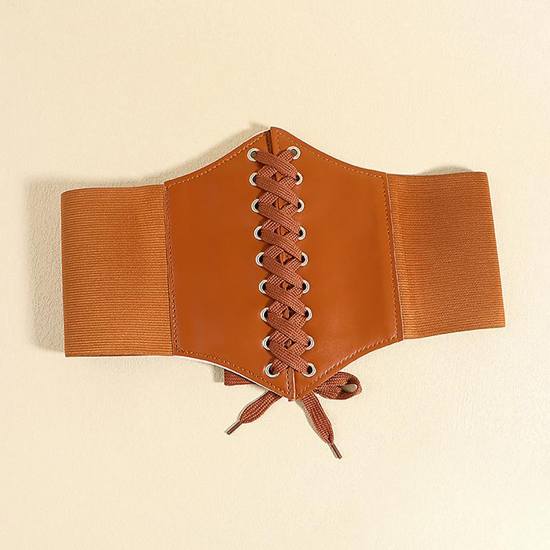 Corset de damă centură gotică din piele PU pentru femei corset cu șireturi centuri de slăbire talie corset vintage curea neagră lată pentru fată