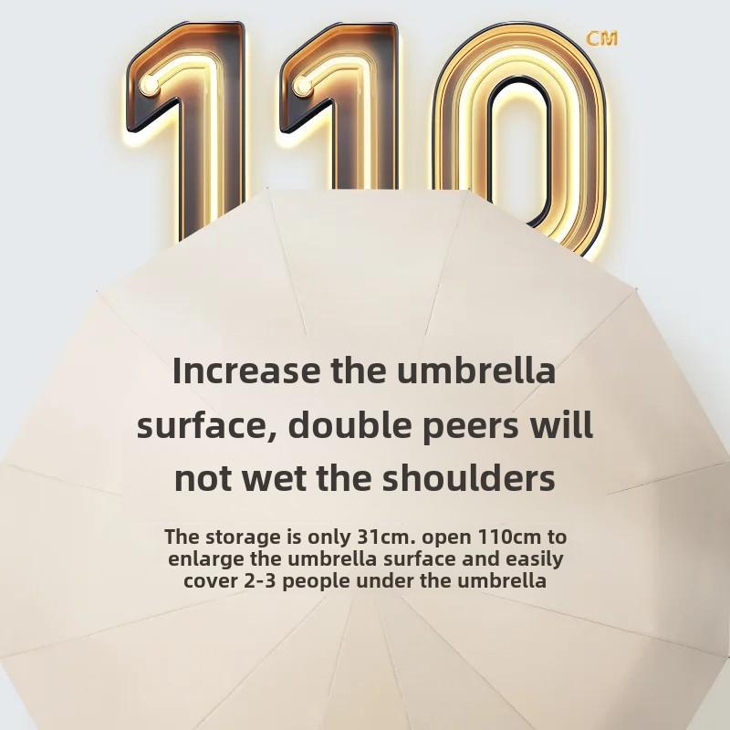 Automatic Folding Umbrella For Men Women Sun Rain Dual Purpose Umbrella Reverse Folding Feature