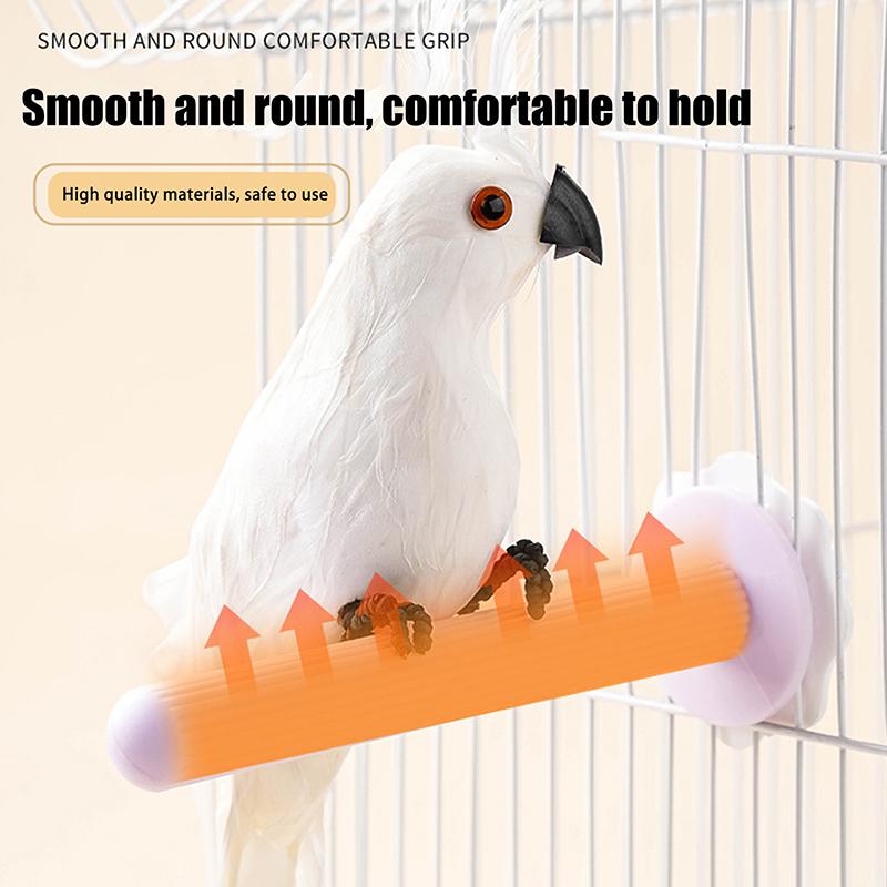 Parrot Station Pole Toys Grinding Stand Claws Winter Warm Birds Standing Stick Pet Birds Supplies Birds Cage Accessories