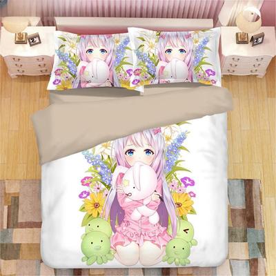 Kawaii Izumi Sagiri 3D Anime Tryck Sängkläder Set Påslakan Örngott Ett Stycke Täcke Sängklädesset Sängkläder Påslakan