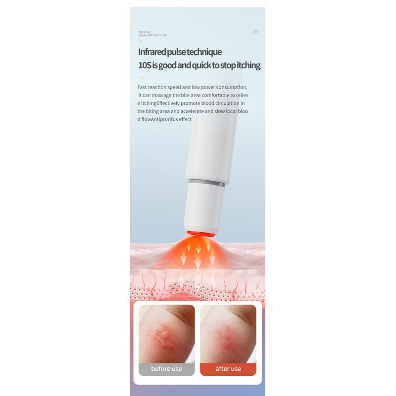 Portable Rechargeable Bug Bite Soothing Device for Adults & Kids, Outdoor Physical Insect Bite Relief Tool