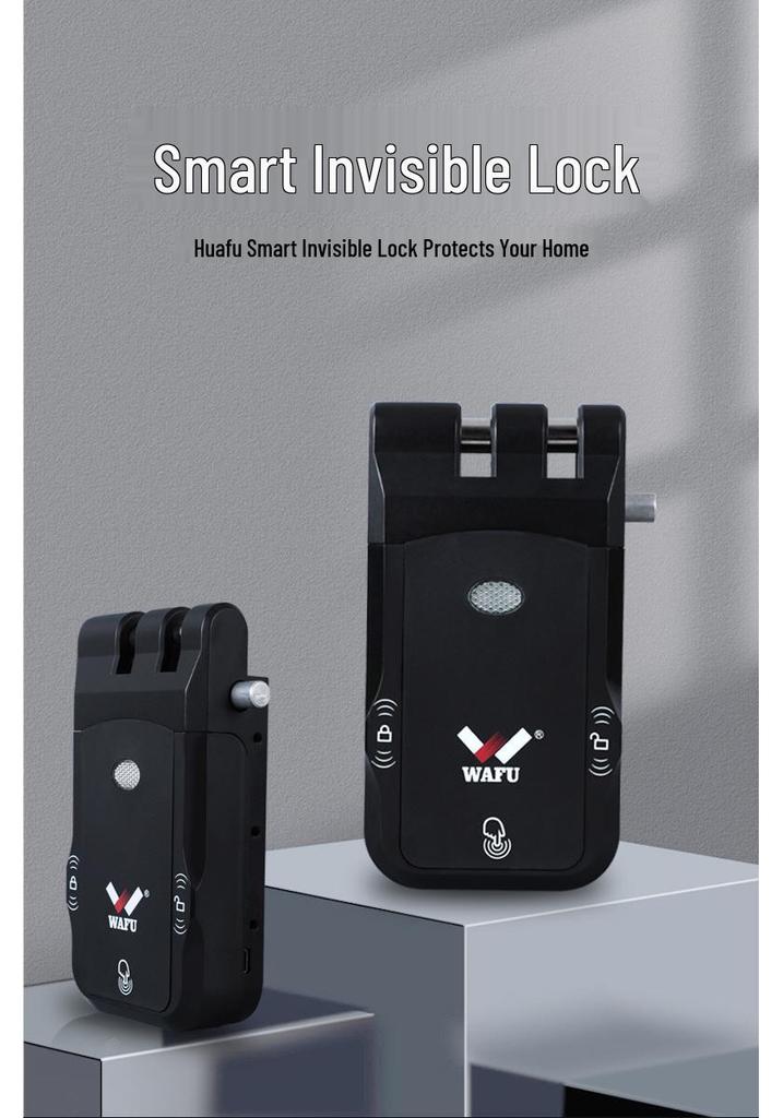 Home Electronic Induction Sliding Door Lock - Invisible Anti-theft, Wireless Card Swipe, Electric Control, Integrated Access Control Lock.