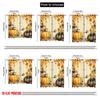 2D Flat Printing 2pcs Curtain Autumn Pumpkins Leaves Border Digital Printed Polyester Drapes All Season Party & Holiday Decor