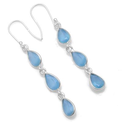 עגילים מירקרקע ירח טבעי כסף סטרלינג 925 מלא עגילים בעבודת יד תכשיט מתנה לנשים ולילדות E-354