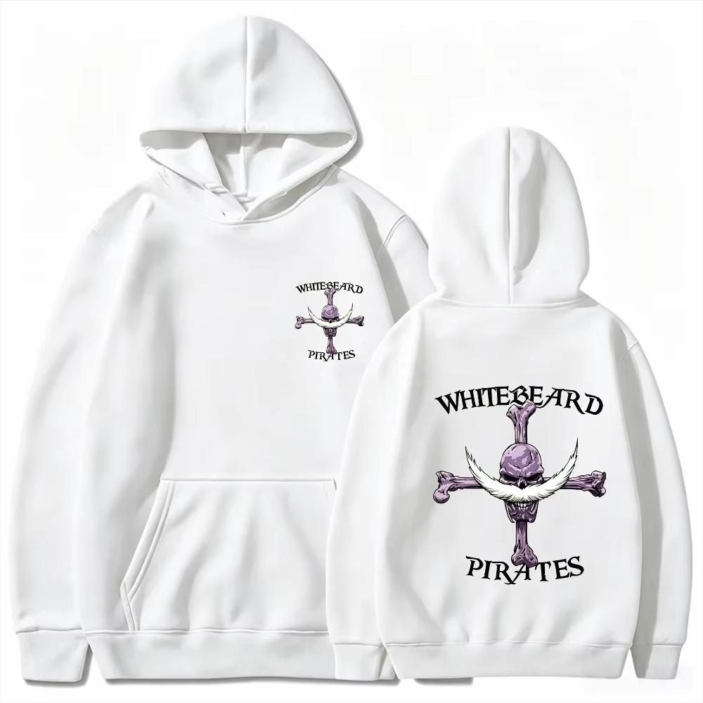 One Piece Whitebeard Pirates Hoodie Men Women Fashion Hip Hop Vintage Oversized Sweatshirt Trendy Streetwear for Daily Looks