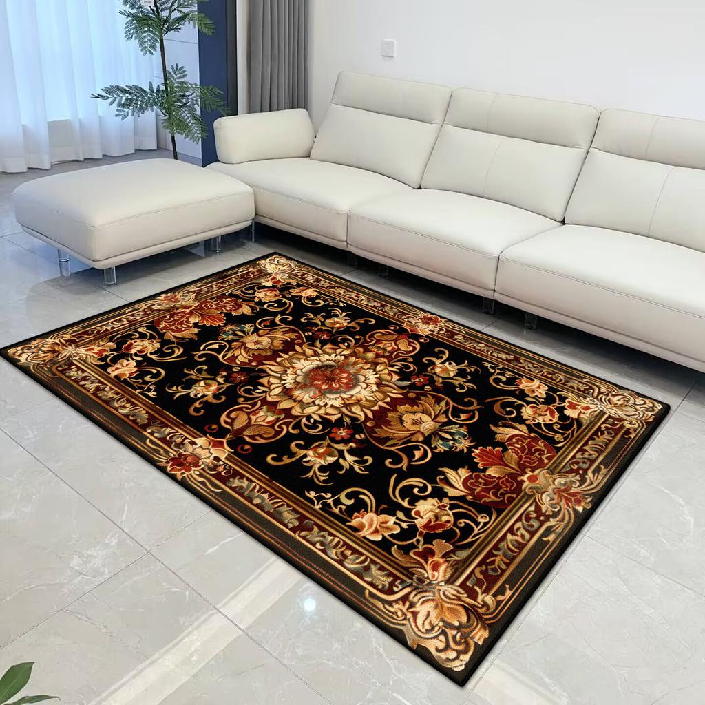 Persische Luxusteppiche zur Wohnzimmerdekoration Zuhause Großer Teppich Rutschfest Schlafzimmer Lounge Teppich Waschbare Sofa Couchtischmatte