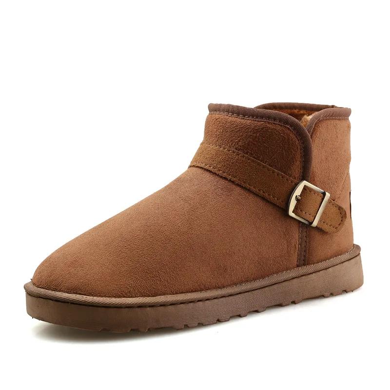 Horký výprodej Levné červené kotníkové boty pro muže ženy Nazouvací Teplé plyšové zimní boty Velká velikost 47 Protiskluzové sněhule Muži Botas Hombre