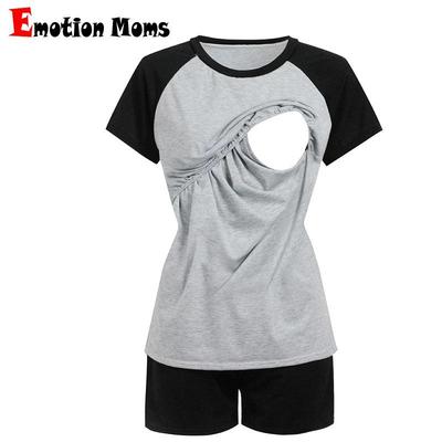 Conjunto de Pijama de Maternidad Modal de Talla Grande: Estilo de Verano Súper Suave y Corto para Embarazo y Lactancia