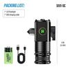 High Quality 3 LED Flashlight 18350 Aluminium Alloy Torch Rechargeable USB Light IP68 Waterproof with Magnet for Hiking Camping
