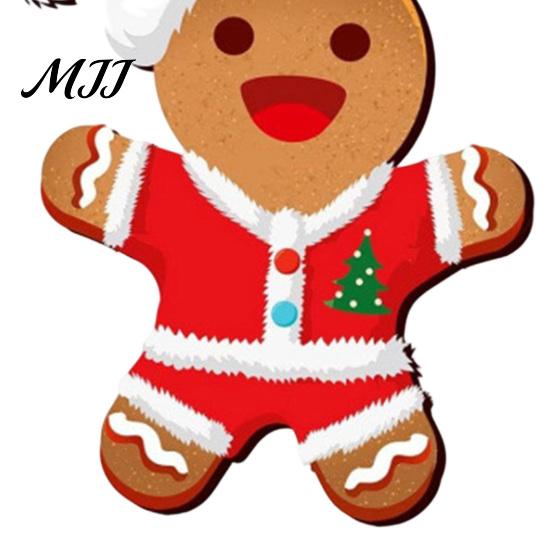 Holiday Tree Ornaments Gingerbread Man Hanging Ornaments, Wooden Figure Pendants, Decorations Rustic Christmas for Xmas Tree, Party Favors Decor