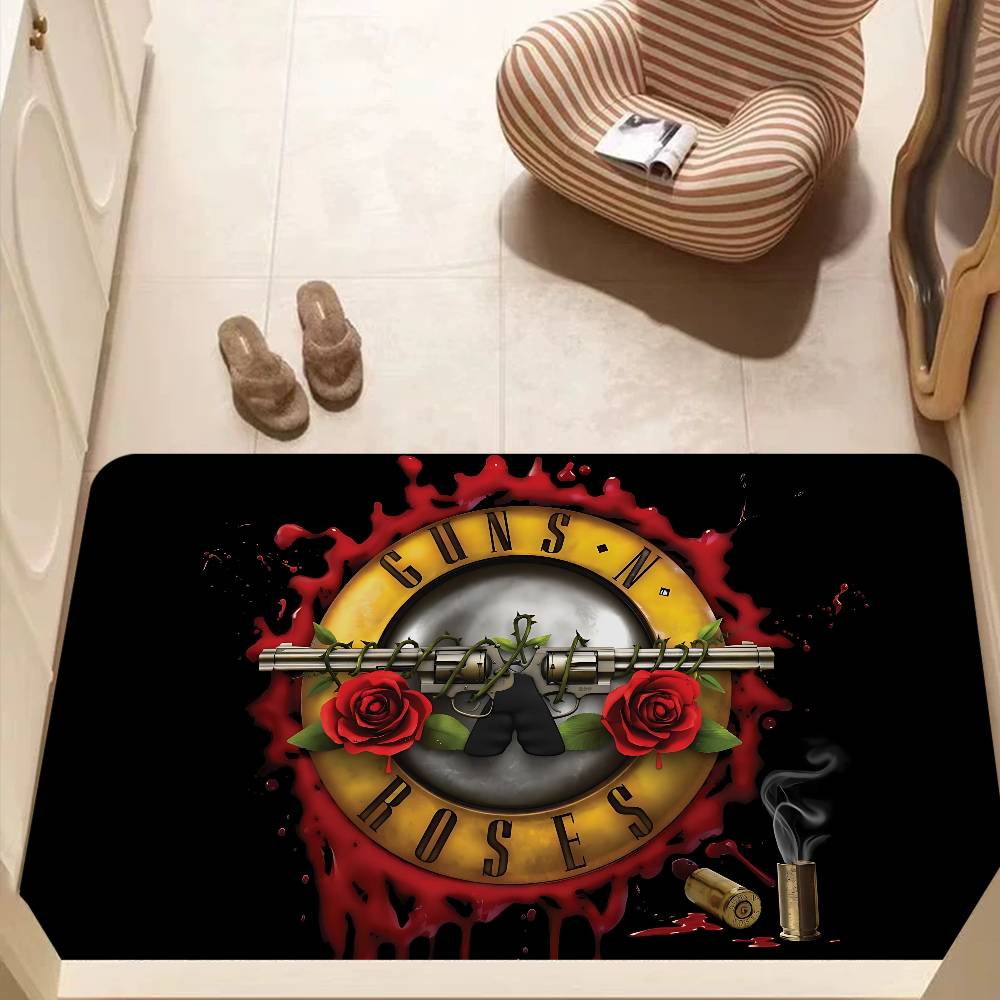 Cool Band G-Guns N-N R-Roses Rock Room Mats Anti-slip Absorb Water Long Strip Cushion Bedroon Mat Household Carpets
