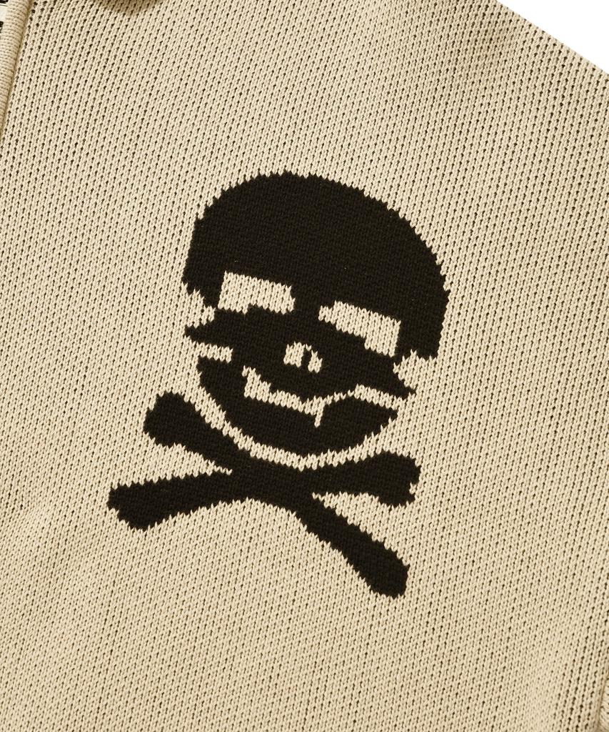 Seuweideu Skull Cowichan Sweater [Beige]
