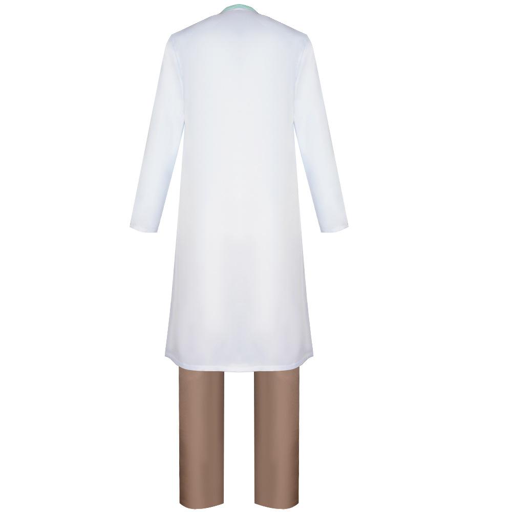 Rick und Morty Cosplay Kostüm Rick Wissenschaftler Rollenspiel Outfit Genialer Wissenschaftler Halloween Party Erwachsene Kinder