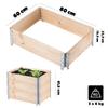 KADAX Wooden Pallet Extension 60x80cm Pallet Container Bed Pack of 3