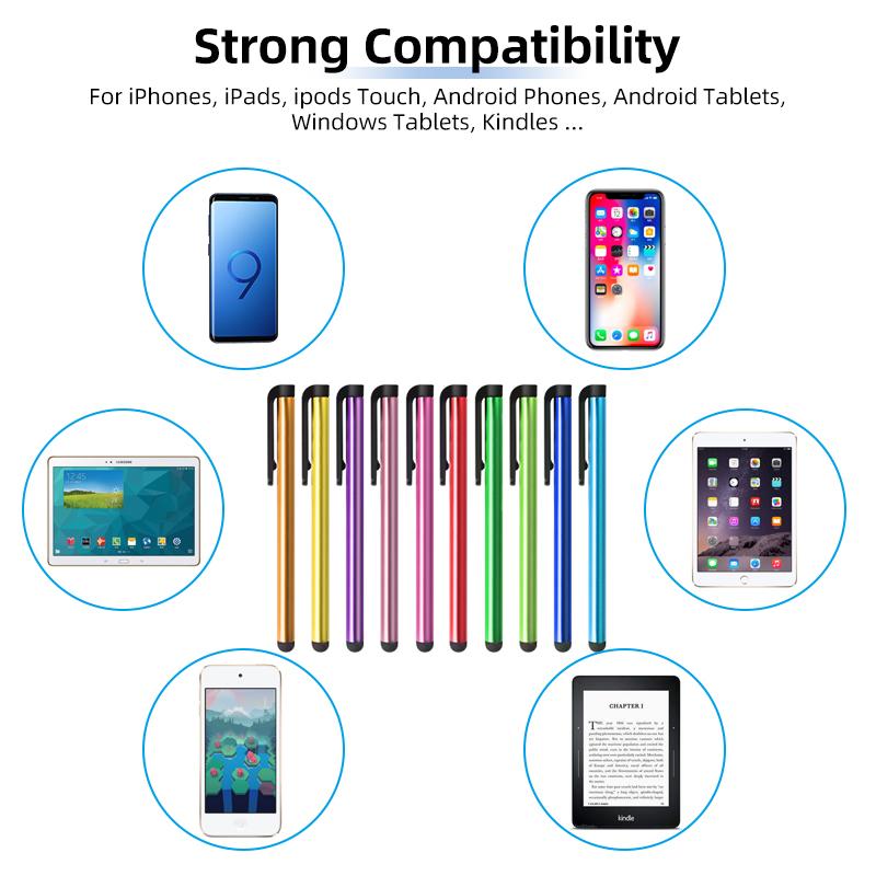 10Pcs 7.0 Capacitive Stylus Touch Screen Pen For iPad Pro iPhone Universal Tablet PC Soft Head Mobile Phone Stylus Touch Pens 6