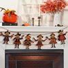 2 Pcs Halloween Vintage Bunting Banner Wooden Witch Pumpkin Scarecrow Hanging Banner Garland for Halloween Party Horror Home Wall Decor