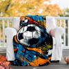Soccer Theme Printed Blanket - Perfect for Couch, Bed, Travel & Outdoor Use | Machine Washable, Cozy & Durable.
