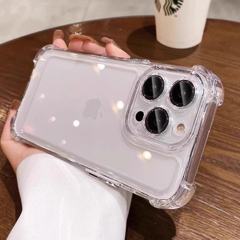 Applicable To IPhone17 Electroplated High Breathable Bag Four Corner Anti Fall Mobile Phone Case Apple 16 Comes with Lens Film Protection Case