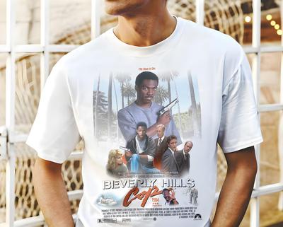 Vintage tričko Beverly Hills Cop V16 Natural a dětské tričko filmový plakát retro vintage Bavlna Pánské Dámské dárek