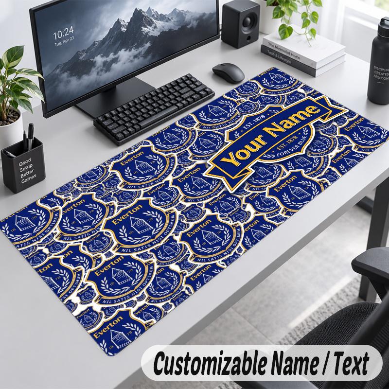 Everton Personalized Large Mouse Pad Custom Name Text Extended Desk Mat Gaming Mousepad