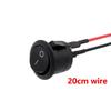 5 шт. Мини-тумблер 12 В ВКЛ ВЫКЛ с проводом 6A/250V 10A/125V Переключатель для автомобиля лодки Автомобильный RV Черный