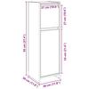 Bathroom Cabinet with Door Black Oak Look 30 x 30 x 95 cm