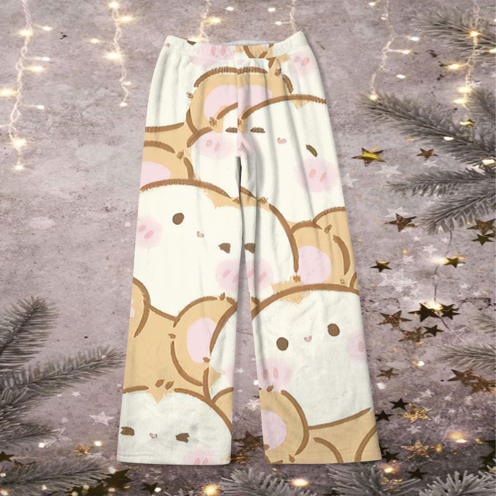 

Женские зимние брюки, длинные брюки, принтованные брюки XS