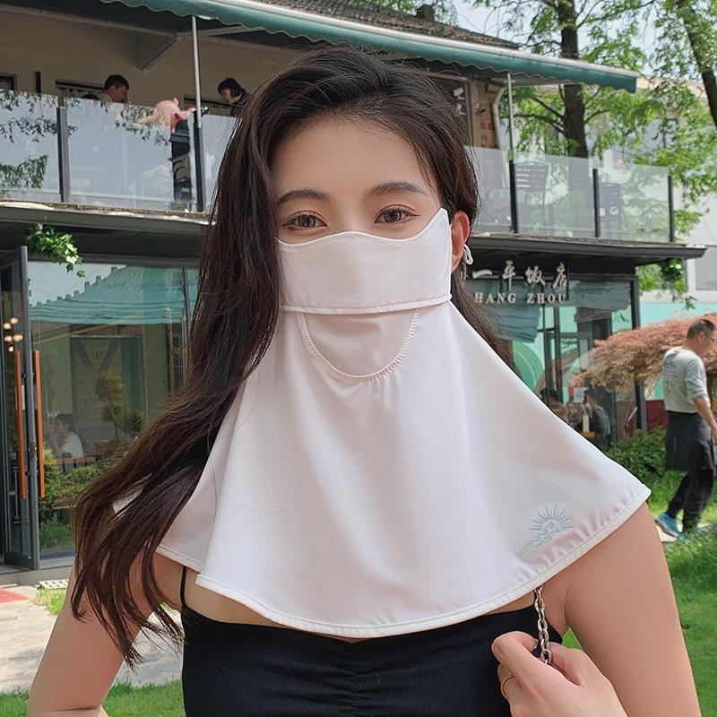 Upgrade eye corner protection nylon sunscreen mask women's UV protection neck protection sunshade summer driving thin sunscreen mask