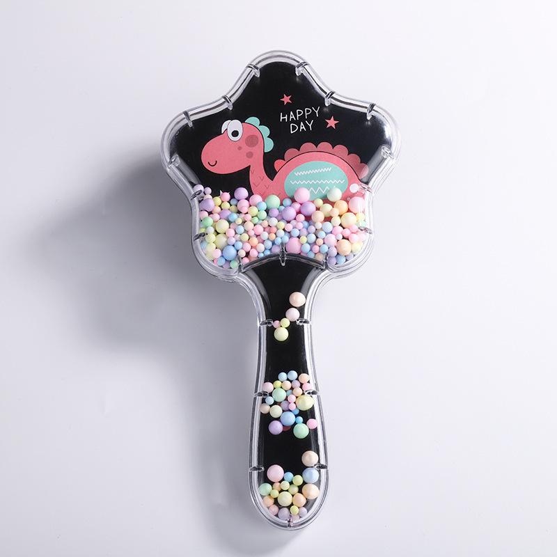 2023 New Cartoon Quicksand Comb with Glitter and Foam Hair Cushion Massage Comb for Cosmetic Styling