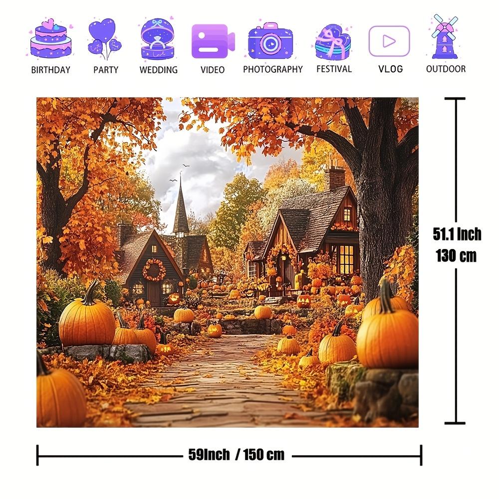 Autumn Harvest Festival Garage Door Banner - Durable polyester fabric featuring vibrant pumpkinszyc